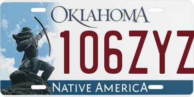 OK license plate 106ZYZ