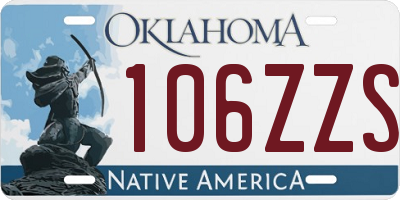 OK license plate 106ZZS