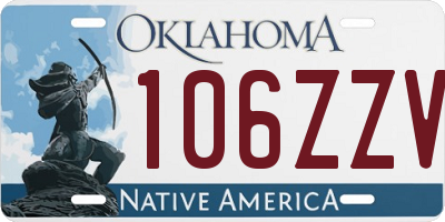 OK license plate 106ZZV