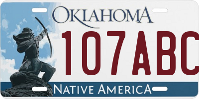 OK license plate 107ABC