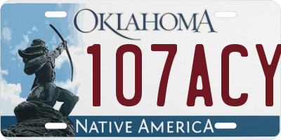 OK license plate 107ACY