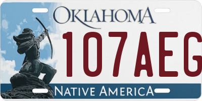 OK license plate 107AEG