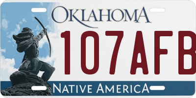 OK license plate 107AFB