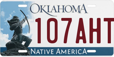 OK license plate 107AHT