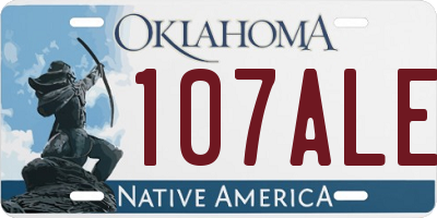 OK license plate 107ALE