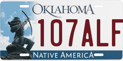 OK license plate 107ALF