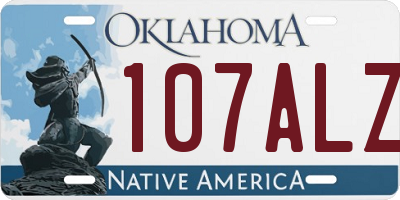 OK license plate 107ALZ