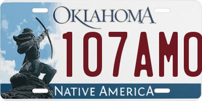 OK license plate 107AMO