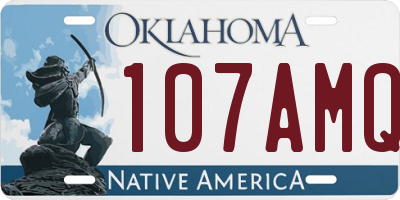 OK license plate 107AMQ