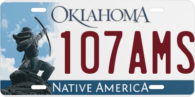 OK license plate 107AMS
