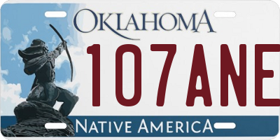 OK license plate 107ANE