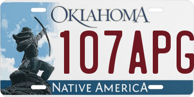 OK license plate 107APG