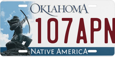 OK license plate 107APN