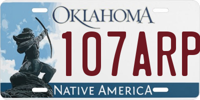 OK license plate 107ARP