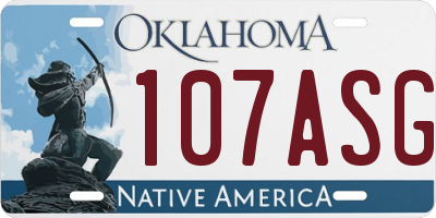 OK license plate 107ASG