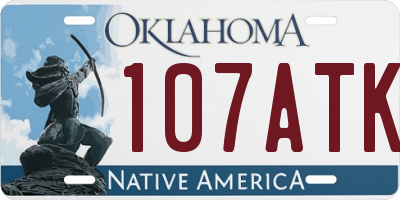 OK license plate 107ATK