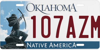 OK license plate 107AZM