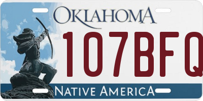 OK license plate 107BFQ