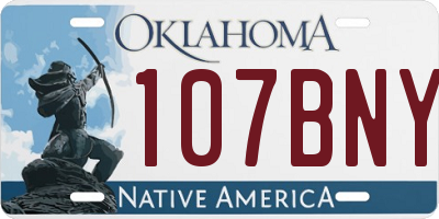 OK license plate 107BNY