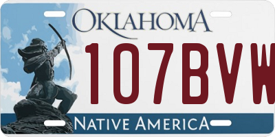 OK license plate 107BVW