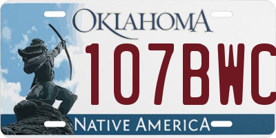 OK license plate 107BWC