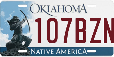 OK license plate 107BZN