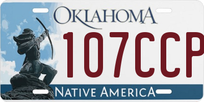 OK license plate 107CCP