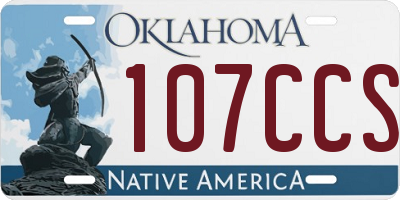 OK license plate 107CCS