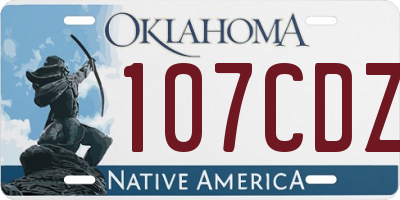 OK license plate 107CDZ