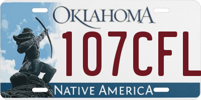 OK license plate 107CFL