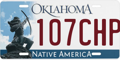 OK license plate 107CHP