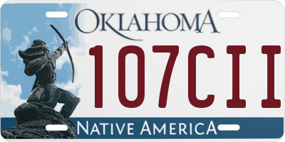 OK license plate 107CII
