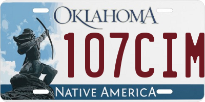 OK license plate 107CIM