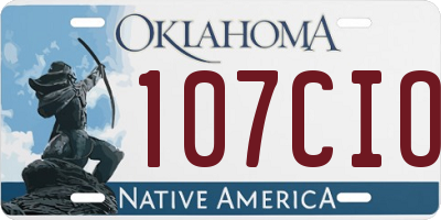 OK license plate 107CIO