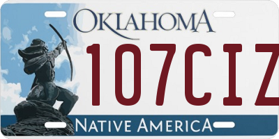 OK license plate 107CIZ