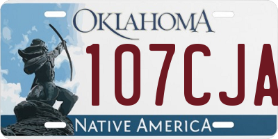 OK license plate 107CJA