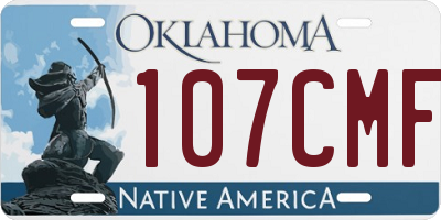 OK license plate 107CMF