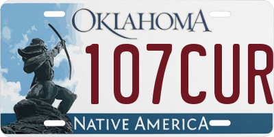 OK license plate 107CUR