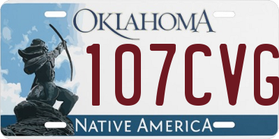 OK license plate 107CVG