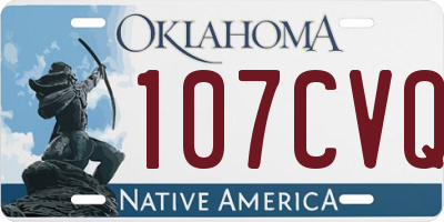 OK license plate 107CVQ