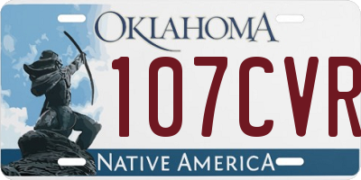 OK license plate 107CVR