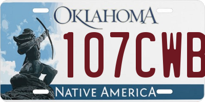 OK license plate 107CWB