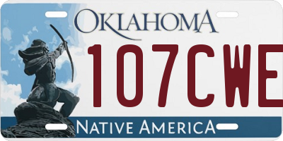 OK license plate 107CWE