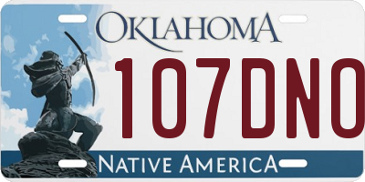 OK license plate 107DNO
