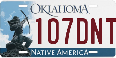 OK license plate 107DNT