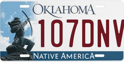 OK license plate 107DNV