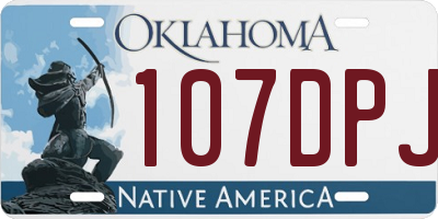 OK license plate 107DPJ