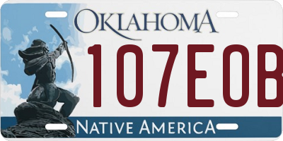 OK license plate 107EOB