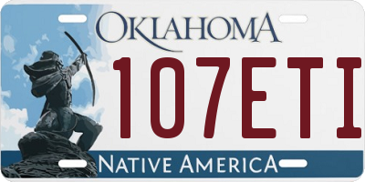 OK license plate 107ETI