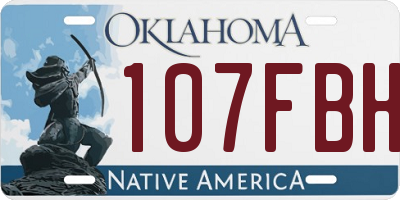 OK license plate 107FBH